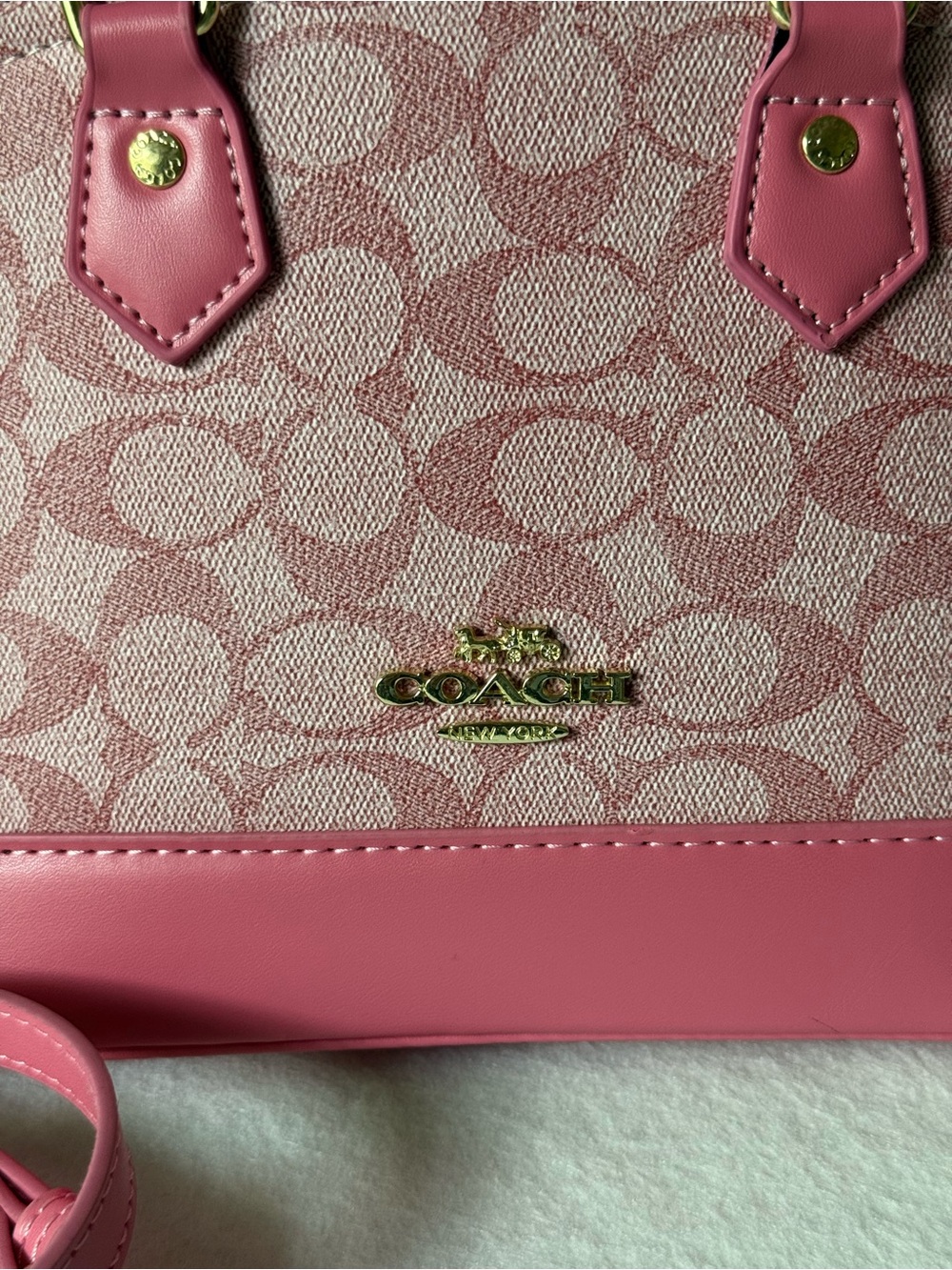 Coach Pink Signature Dome Crossbody - Picture 2 of 3